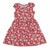 Vestido Infantil Floral Vermelho Rouge Tamanho 4 - Be Fun
