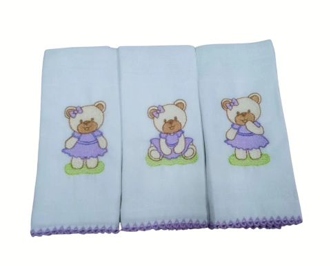 Kit Paninhos de Boca Ursinhas Lilás