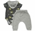 Conjunto Bebê Body Manga Curto + Calça + Bandana - Hug