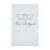 Toalha Batizado Bordado Branco 25cm x 40cm - Hug