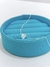 Colar pedra fusion coração azul aqua - comprar online