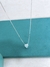 Colar pedra fusion coração azul aqua na internet