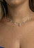 Colar gota cristal e pedrinhas - loja online