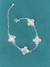 Pulseira flor/trevo trabalhada cristal - comprar online