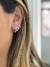 Trio de brincos argolas hexagonal - loja online
