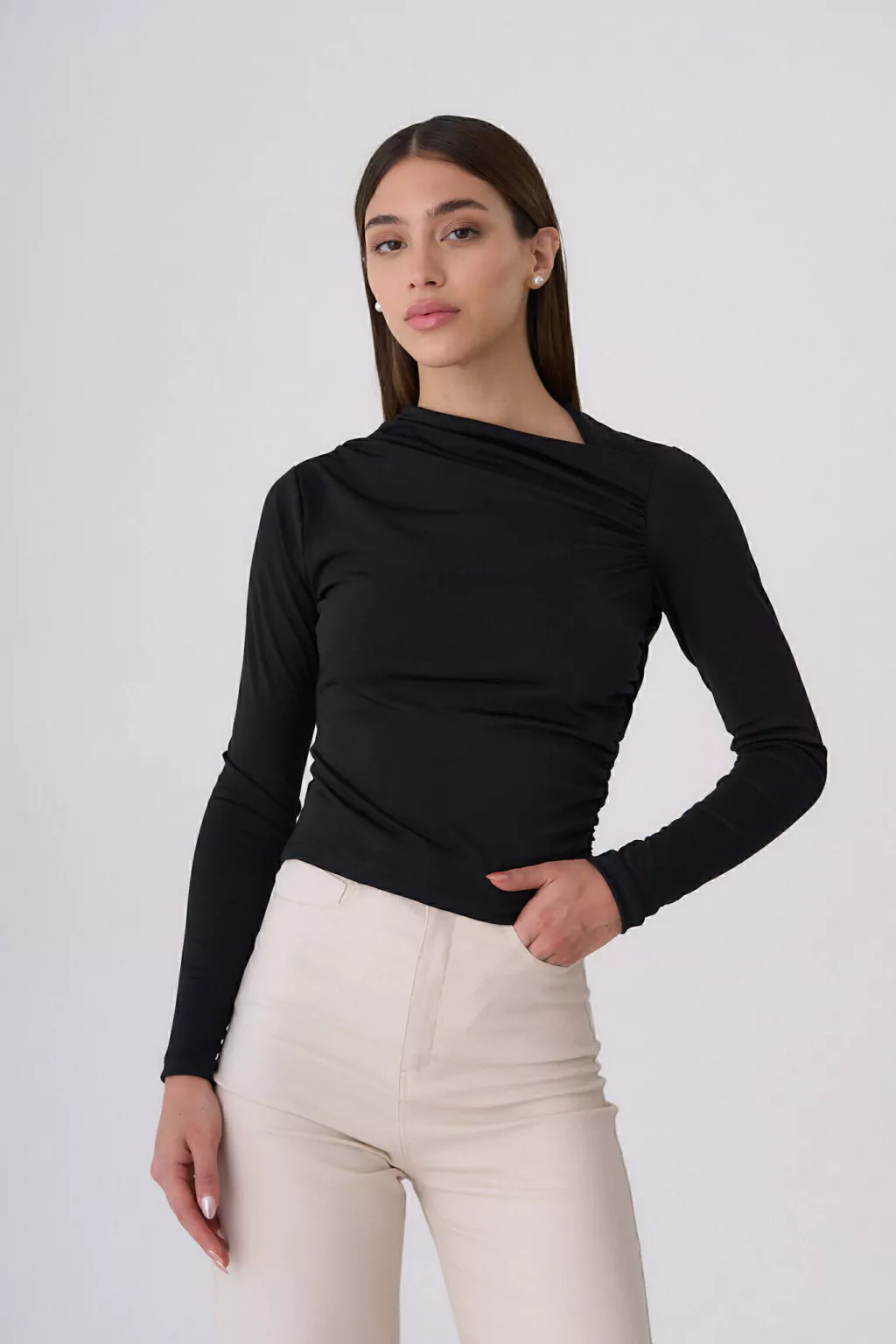 Top Spears SS24 Microfibra Negro