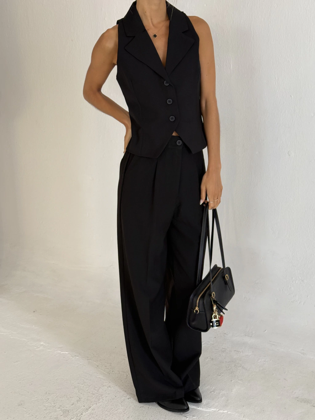 FW25 Pantalón Levin Negro (AW25C02-A)