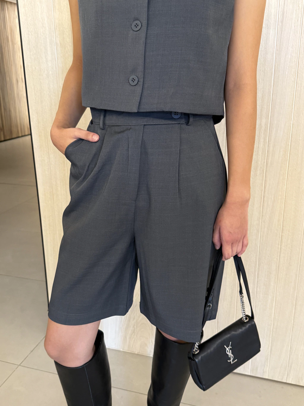 FW25 Bermuda Sastrera Gris Oscuro (AW25CO11-C)