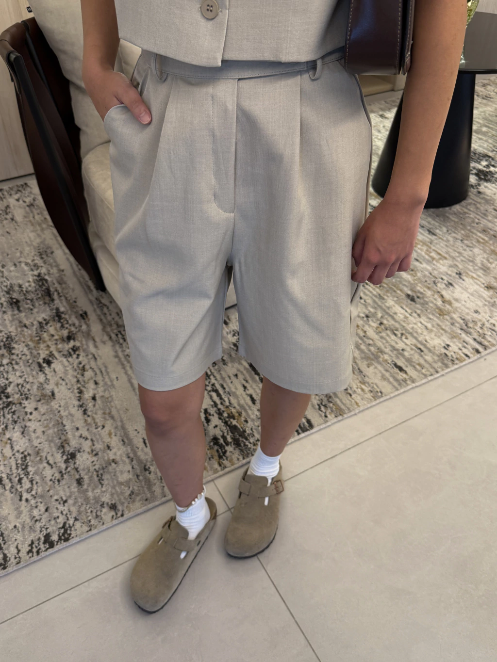 FW25 Bermuda Sastrera Crema (AW25CO11-C)