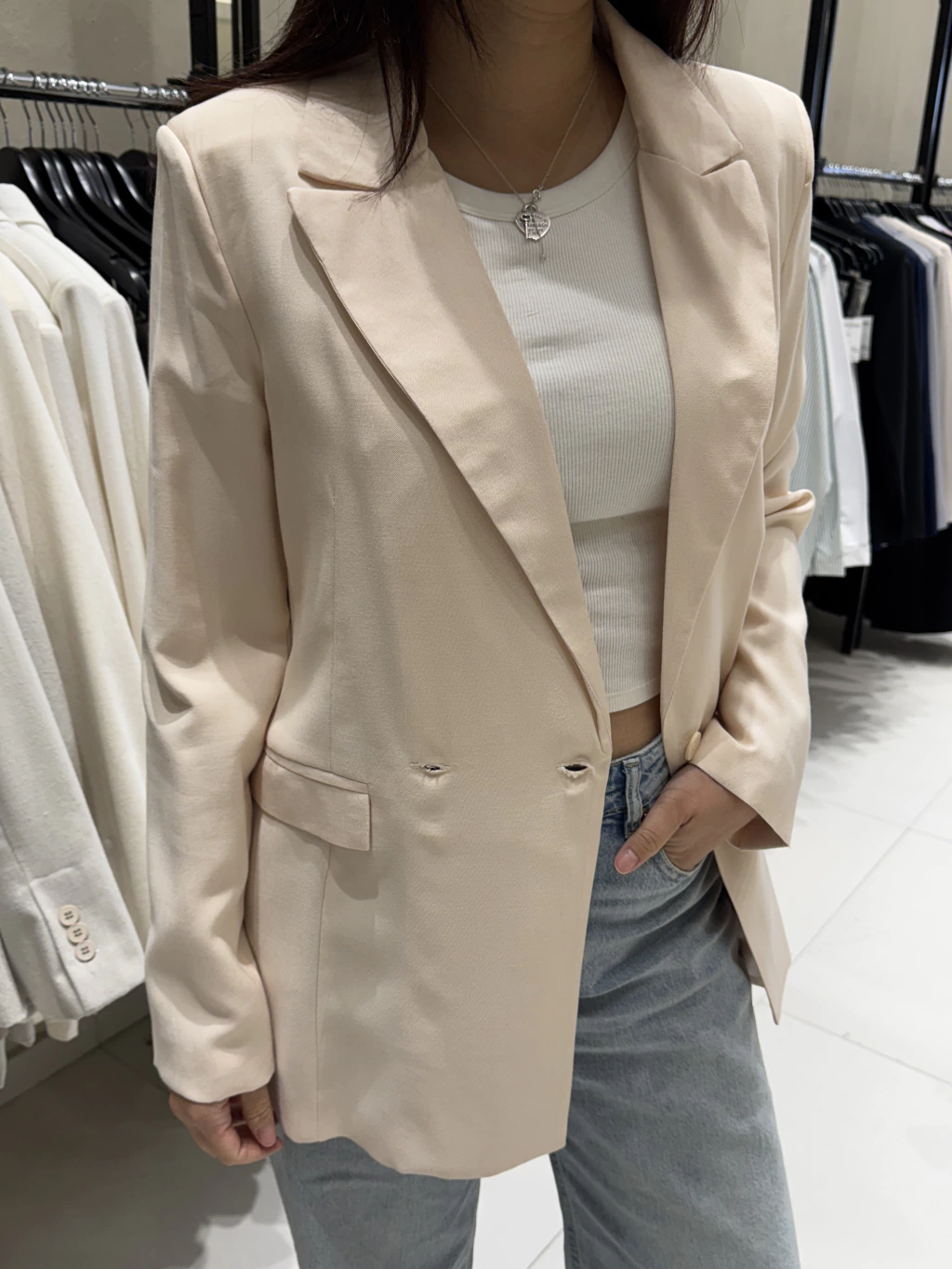 Blazer Paris Cupro Nude SS25