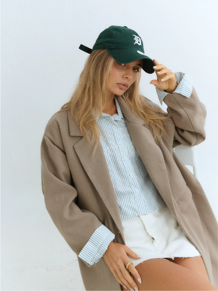 FW25 Camisa Crop 2 Bolsillos Rayado (AW25C00)