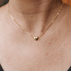 Colar banhado a ouro 18k Coração Liso Médio
