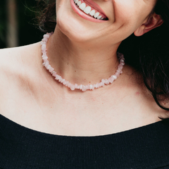 Choker Cherry | quartzo rosa - Ei, Guapa! | Pulseiras, chokers, tornozeleiras e acessórios