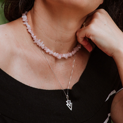 Choker Cherry | quartzo rosa