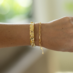 Bracelete Orgânico Banhado à Ouro 18k - comprar online
