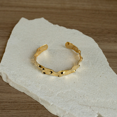 Bracelete Orgânico Banhado à Ouro 18k