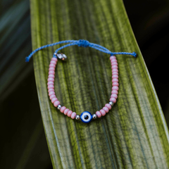 Pulseira Olho Grego Miçangas (rosa) - comprar online