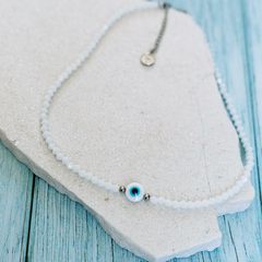Choker Olho Grego Light (branco)