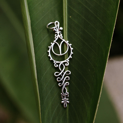Pingente Unalome Boho Prata 925