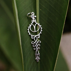 Pingente Unalome Boho Prata 925