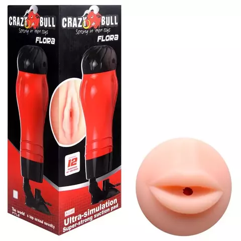 Vagina Lanterna em Cyberskin com Ventosa - Crazy Bull
