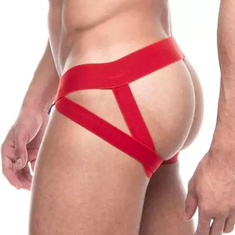 JOCK STRAP FAIXA DUPLA VERMELHA