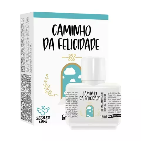 Caminho Da Felicidade Gel Retardante Masculino com Tatuagem Temporária 15ml Segred Love