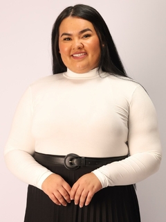 Blusa Manga Longa Gola Alta Leonor na internet