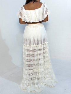 Conjunto de Saia e Cropped Renda - comprar online