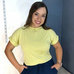 Blusa Manga Japonesa Thalma Amarela