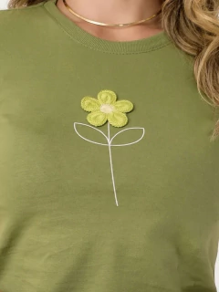 T-Shirt Flor Aplicação na internet