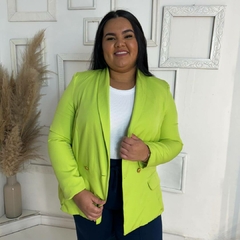 Blazer Plus Size Verde Lima