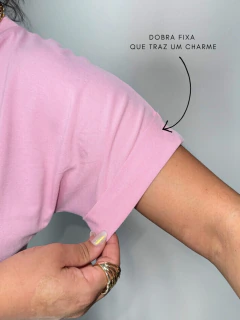 Blusa Manga Japonesa Thalma Rosa - Mala e Cuia