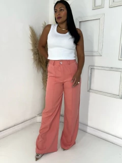 Calça Pantalona Alfaiataria Rosa