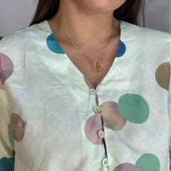 Camisa Bolinhas Verde - comprar online