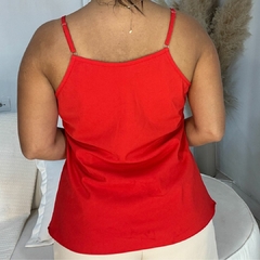 Blusa Regata com Laço Lola Vermelha na internet