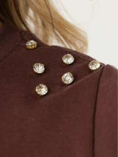 Blusa Muscle Tee Aplicações Marrom na internet