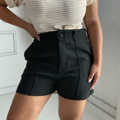 Shorts de Alfaiataria Preto - Mala e Cuia