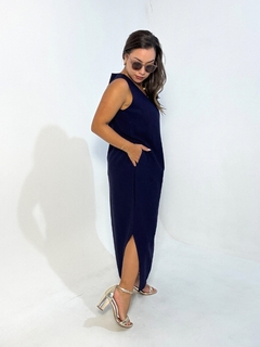 Vestido Midi Regata Jermaine Azul - Mala e Cuia