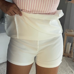 Shorts Saia Alfaiataria Marine Branco - Mala e Cuia