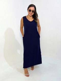 Vestido Midi Regata Jermaine Azul