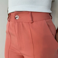 Calça Pantalona Alfaiataria Rosa - Mala e Cuia