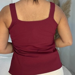 Blusa Regata Lara Vinho - Mala e Cuia