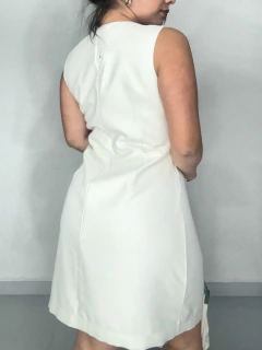 Vestido Alfaiataria Fivela Dourada Creme na internet