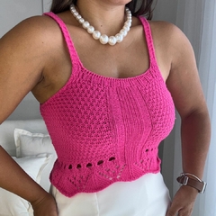 Cropped Tricô Pink - comprar online