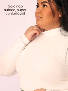 Blusa Manga Longa Gola Alta Leonor Off White