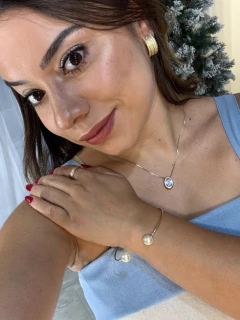 Colar Zircônia Oval - comprar online