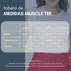 Blusa Muscle Tee Aplicações na internet