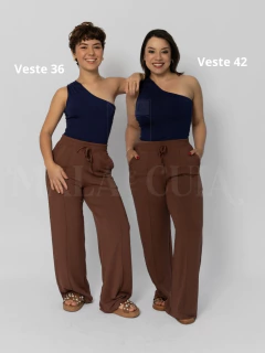 Body Feminino Ombro Só Assimétrico Recorte Costas - comprar online