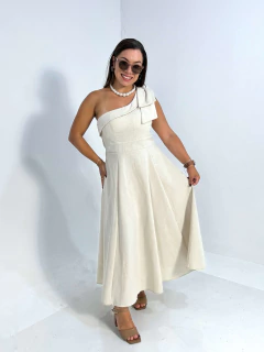 Vestido Ombro Único Linho Veneza - comprar online